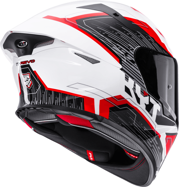 KYT TT-Revo full-face helmet Speeding White Red graphic Y6TR0051