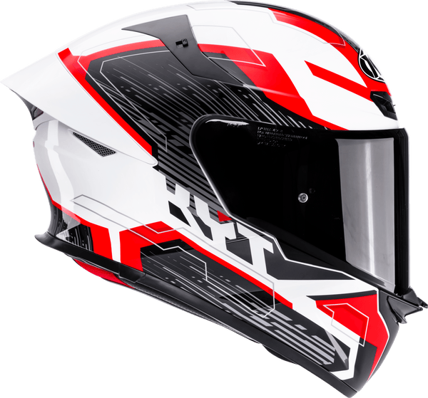 KYT TT-Revo full-face helmet Speeding White Red graphic Y6TR0051