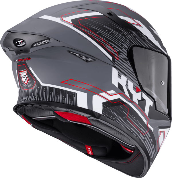 KYT TT-Revo full-face helmet in Speeding Matt Grey finish, part Y6TR0052
