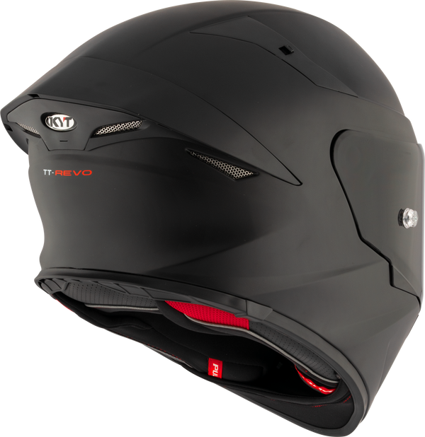 KYT TT-Revo full-face helmet in matte black, ECE 22.06 approved, part Y6TR00X6