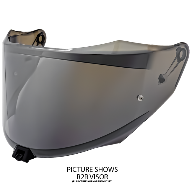 KYT R1R Iridium mirrored silver replacement visor YAR10VA0