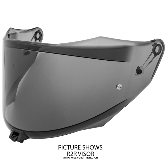 KYT R1R light tinted visor YAR10VF0 in light smoke tint