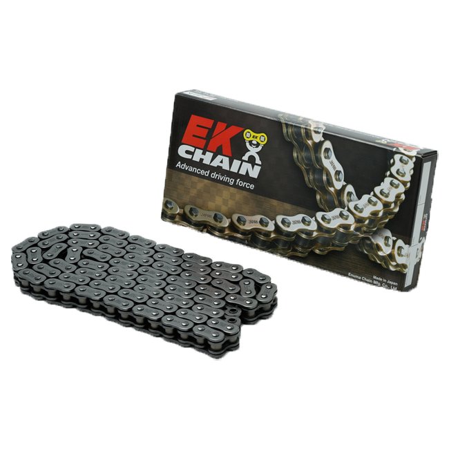 EK Chain 520 ZVX3 NX-Ring Steel/Steel open motorcycle chain with rivet link