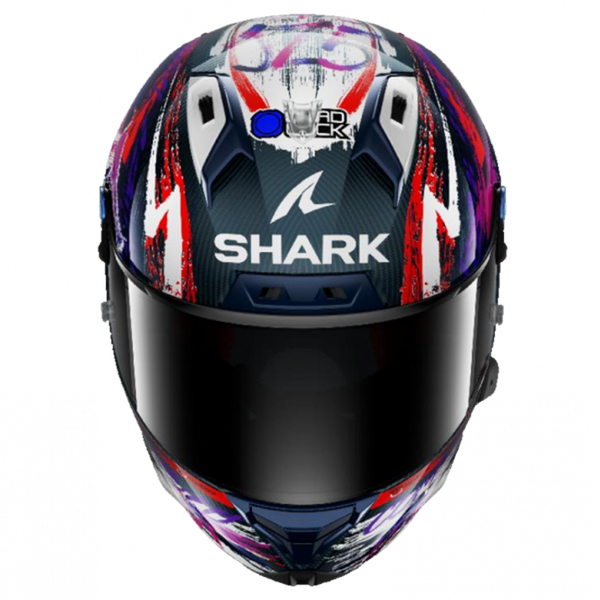 Shark Aeron GP FIM Racing helmet Johann Zarco Signature Replica 2025 violet matte carbon