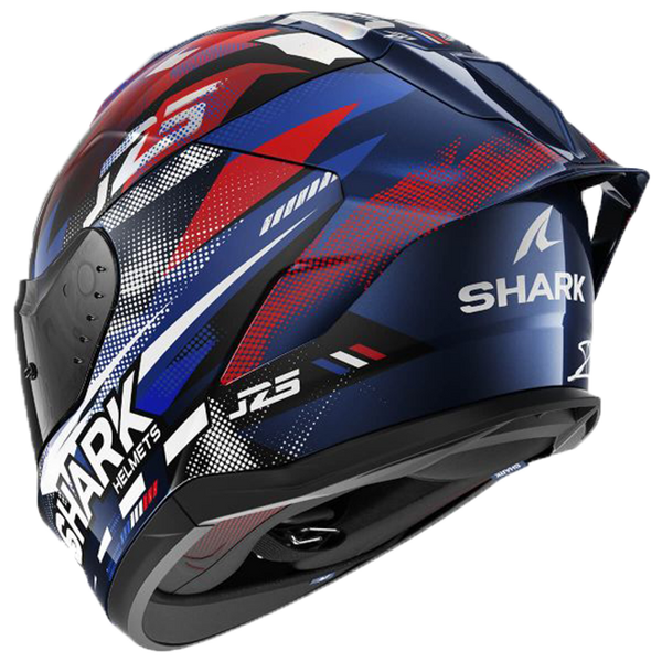 Shark Skwal Cup Johann Zarco Replica 2025 HE6530 full-face helmet in red silver and blue
