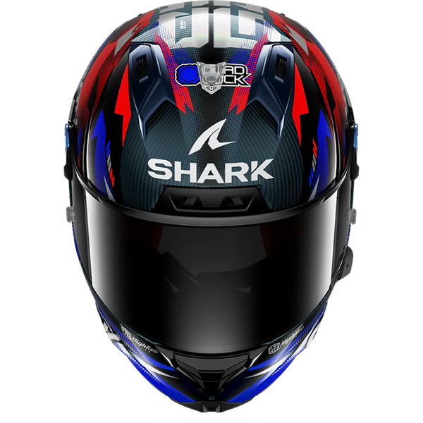 Shark Aeron Johann Zarco GP de France replica helmet in carbon blue chrome finish