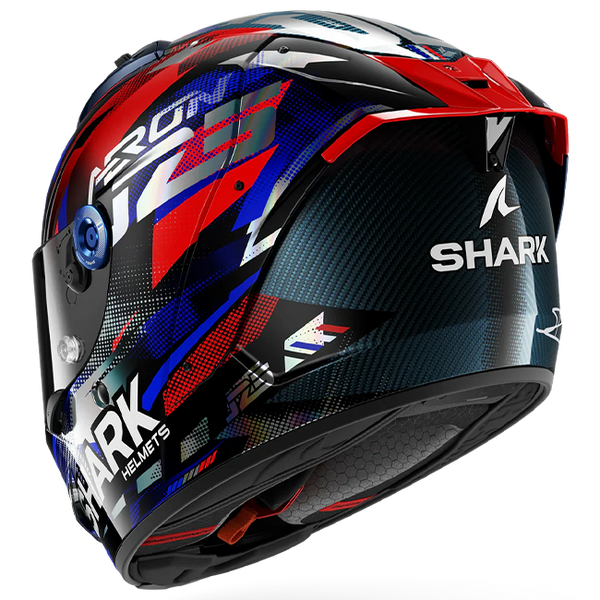 Shark Aeron Johann Zarco GP de France replica helmet in carbon blue chrome finish