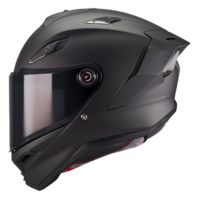 MT-Helmets KRE 2 Pure A1 full-face helmet in matt black — side view