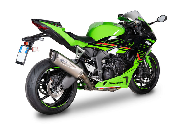 Spark Exhaust GKA8829T titanium full system with Force EVO carbon silencer on Kawasaki ZX-6R