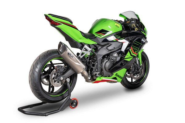 Spark Exhaust Force EVO stainless full system exhaust on Kawasaki ZX-4RR