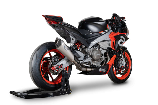 Spark Exhaust Konix Evo Titanium full system exhaust on Aprilia RS 660