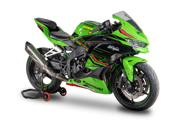 Spark Exhaust Force EVO stainless full system exhaust on Kawasaki ZX-4RR