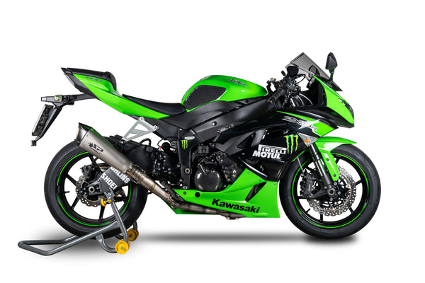 Spark Exhaust GKA8832T titanium full system with Konix EVO silencer on Kawasaki ZX-6R