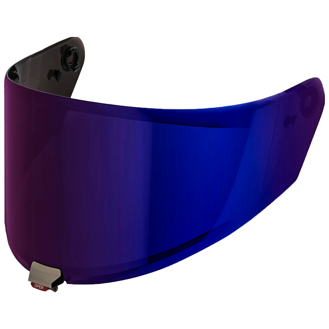 KYT KX-1 Race GP helmet visor in iridium blue mirror finish