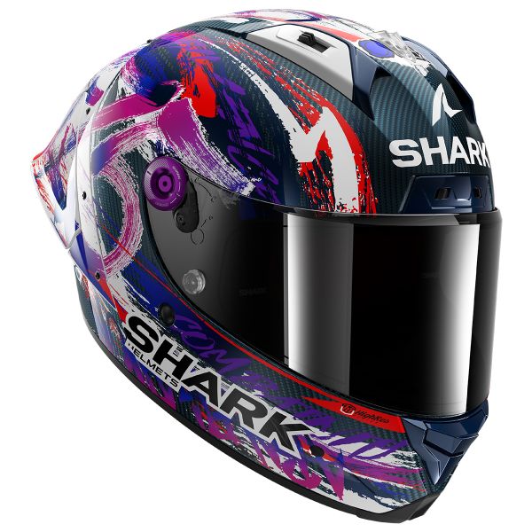 Shark Aeron GP FIM Racing helmet Johann Zarco Signature Replica 2025 violet matte carbon