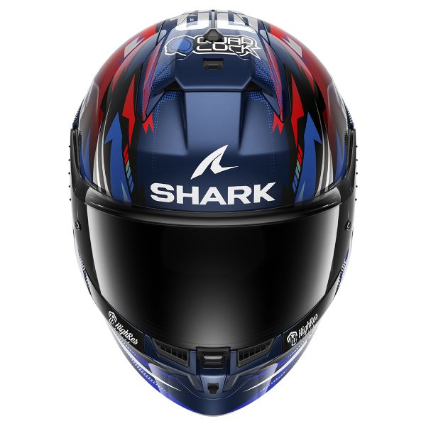 Shark Skwal Cup Johann Zarco Replica 2025 HE6530 full-face helmet in red silver and blue