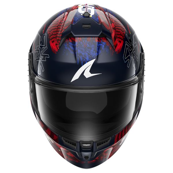 Shark Skwal Cup full-face helmet in Speed-Vib BRY red yellow blue graphic
