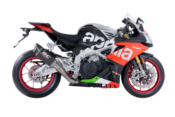 SC-Project SC1-R slip-on silencer for Aprilia RSV4 RR RF 2018-2020 titanium carbon