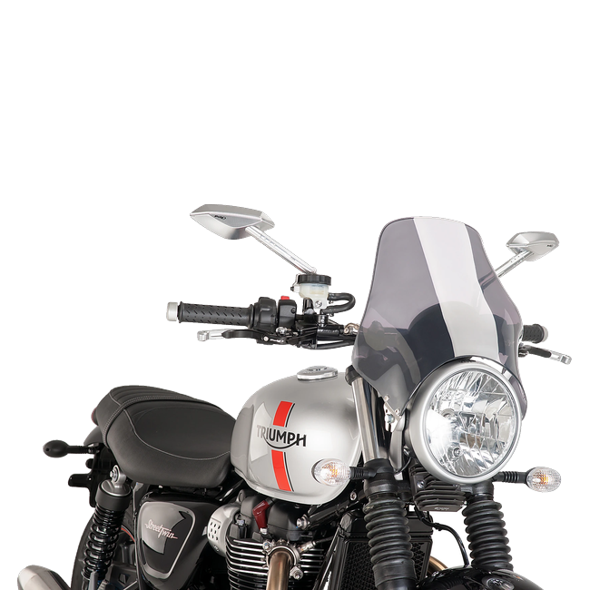 Puig Naked Windscreen for Triumph Street Twin (2016–2019) – Smoke (am Motorrad)