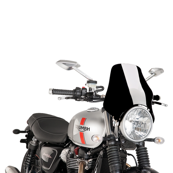 Puig Naked Windscreen for Triumph Street Twin (2016–2019) – Black (am Motorrad)