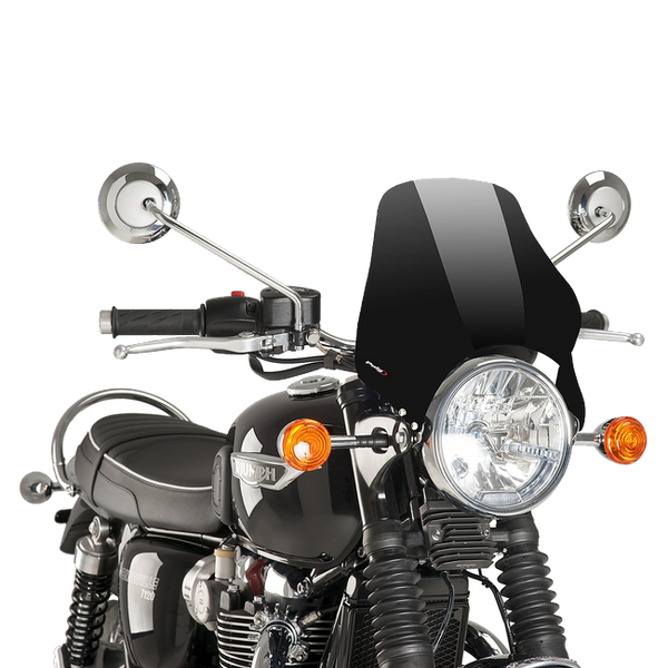 Puig Naked Windscreen for Triumph Bonneville / SE (2015) – Black (am Motorrad)