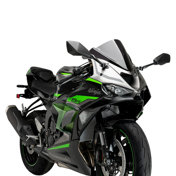 Puig Race Side Spoilers with Winglets for Kawasaki ZX-6R Ninja (2024–2026) – Green (am Motorrad)