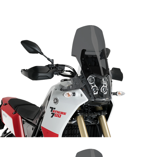 Puig Touring Windscreen for Yamaha Tenere 700 / World Raid (2019–2025) – Dark Smoke (am Motorrad)