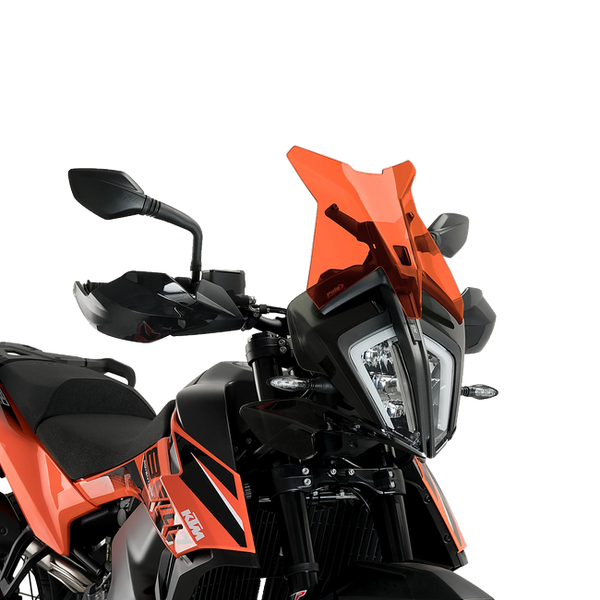 Puig Sport Windscreen for KTM 790 Adventure R (2019–2020) – Orange (am Motorrad)
