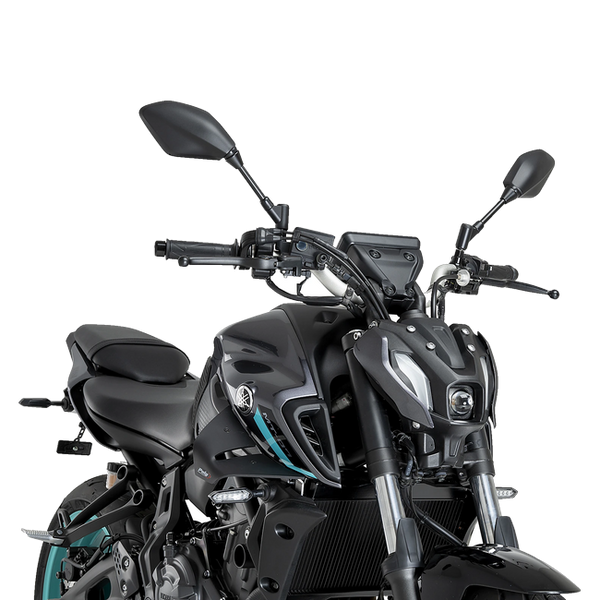 Puig D12 Aerodynamic Spoilers for Yamaha MT-07 Pure (2023–2024) – Matt black (am Motorrad)