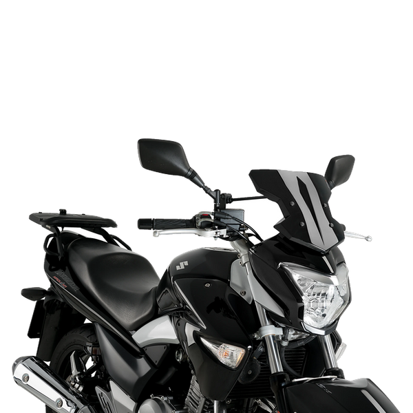 Puig Flanker Windscreen for Suzuki Inazuma (2015–2016) – Black (am Motorrad)