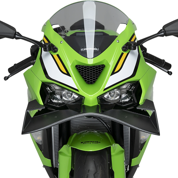 Puig GP Frontal Spoiler Winglet for Kawasaki ZX-6R Ninja (2024–2026) – Carbon look (am Motorrad)