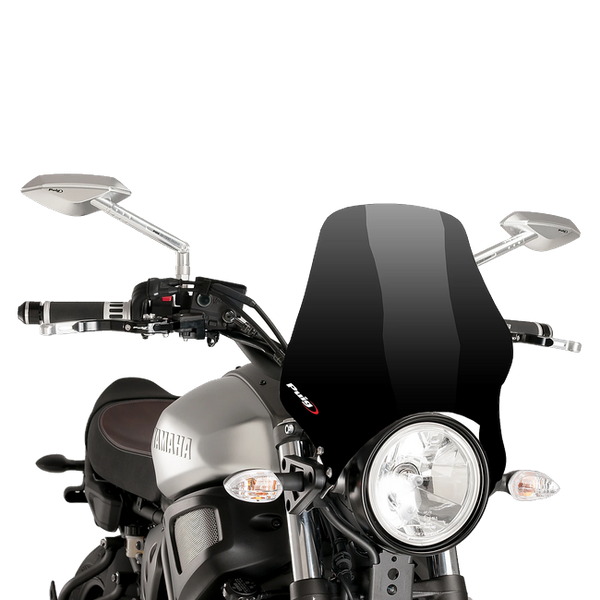 Puig Naked Windscreen for Yamaha XSR700 / Xtribute (2016–2020) – Black (am Motorrad)