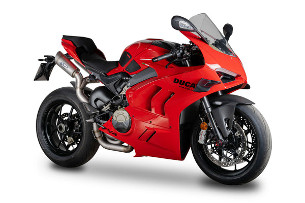 Spark Grid-O titanium half-system exhaust on Ducati Panigale V4/S/R, part GDU8839