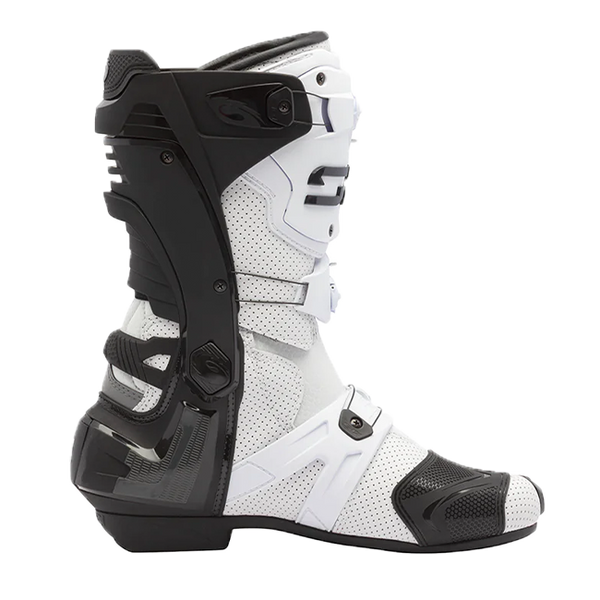 Sidi Rex Air motorcycle boots in white and black, model 203