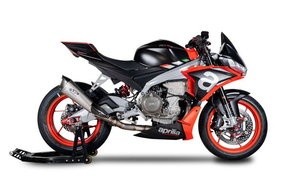 Spark Exhaust Konix Evo Titanium full system exhaust on Aprilia RS 660