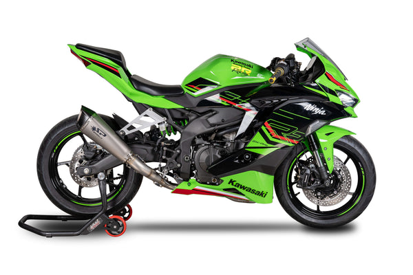 Spark Exhaust Konix EVO stainless steel full exhaust system with titanium silencer and carbon end cap for Kawasaki ZX-4RR