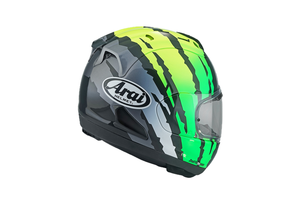 Arai RX-7V Evo full-face helmet in gloss Blade Yellow finish