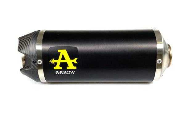 Arrow Indy Race slip-on silencer dark aluminium carbon end cap Aprilia RS 660