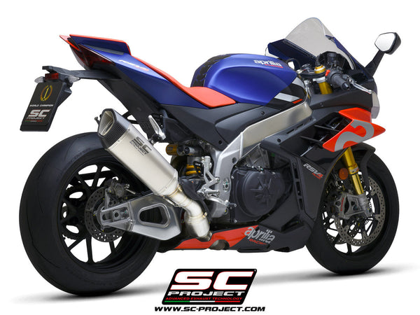 SC-Project SC1-R titanium slip-on silencer for Aprilia RSV4 1100 Factory 2021-2024 A27A-91T