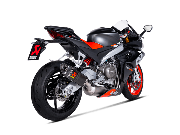 Akrapovic Racing Line Carbon full exhaust system on Aprilia RS 660