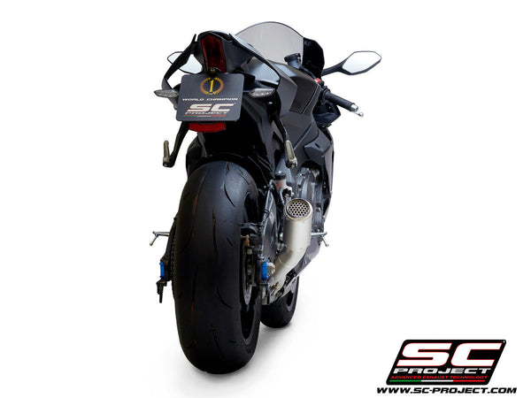 SC-Project CR-T slip-on exhaust Yamaha YZF-R1 RN49 2017-2019 titanium carbon