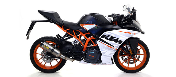 Arrow Thunder Titanium slip-on silencer with carbon end cap for KTM RC 390 2017-2020