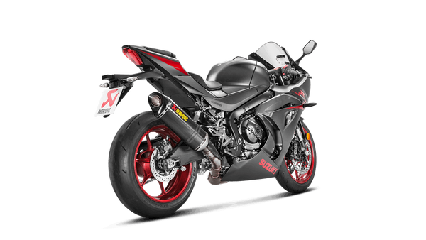 Akrapovic Slip-On Line Carbon exhaust silencer on Suzuki GSX-R 1000 2017-2023