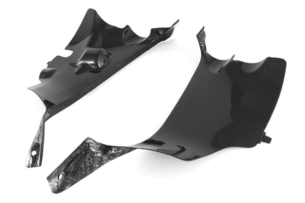 Fullsix carbon air duct covers for Ducati Panigale V4/S/R 2018-2024, 200 Plain weave glossy finish