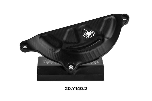 Spider Racing black anodised aluminium engine cover guard for Yamaha YZF-R3 2015–2026