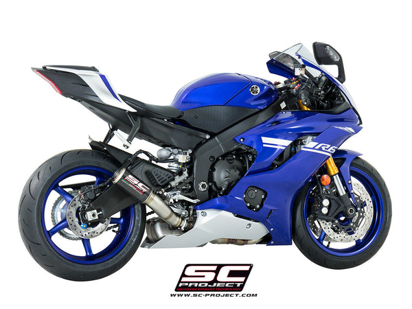 SC-Project CR-T HIGH slip-on silencer for Yamaha YZF-R6 RJ27 2017-2026
