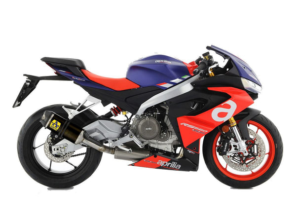 Arrow Indy Race slip-on silencer dark aluminium carbon end cap Aprilia RS 660