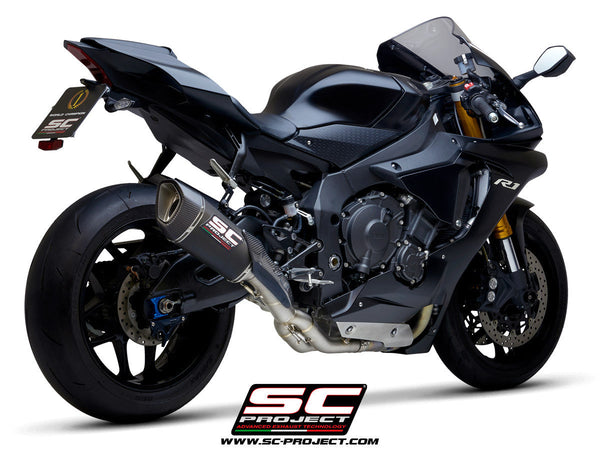 SC-Project SC1-R slip-on exhaust with titanium cat replacement pipe for Yamaha YZF-R1 RN49 2017-2019