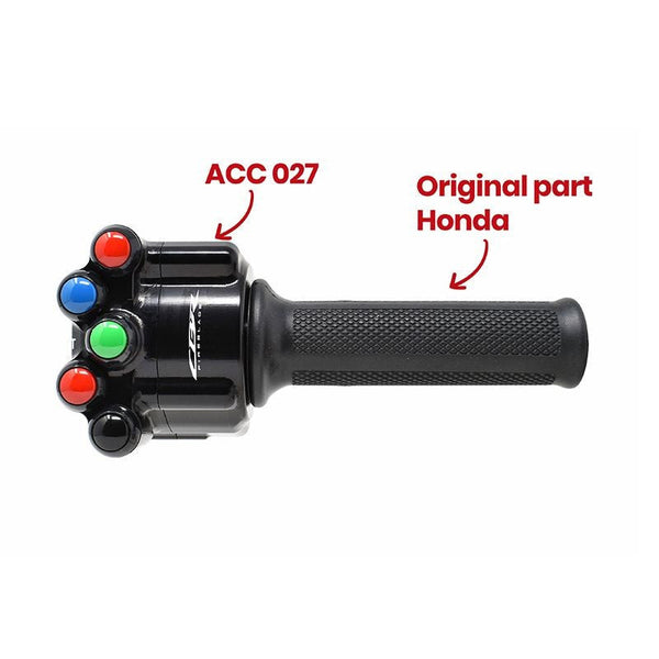 JetPrime JP ACC 027 CNC aluminium throttle grip housing black anodised Honda CBR 1000 RR-R SC82