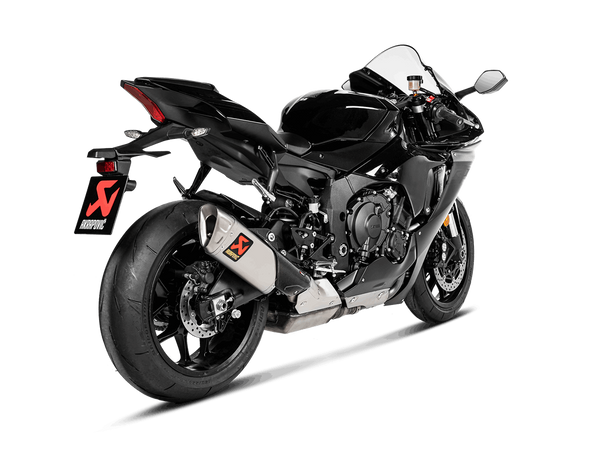 Akrapovic Slip-On Line titanium silencer on Yamaha YZF-R1 2015-2026